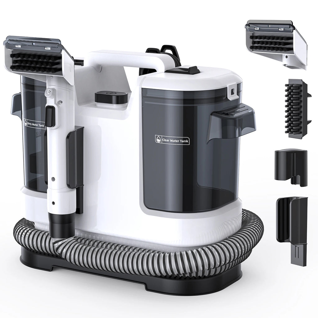 Lubluelu V6 Powerful Carpet Cleaner Powerful Cleaning Machine Spot Steam For Sofa Curtain  Wet Fabric w/ 1.75L Dual Tanks