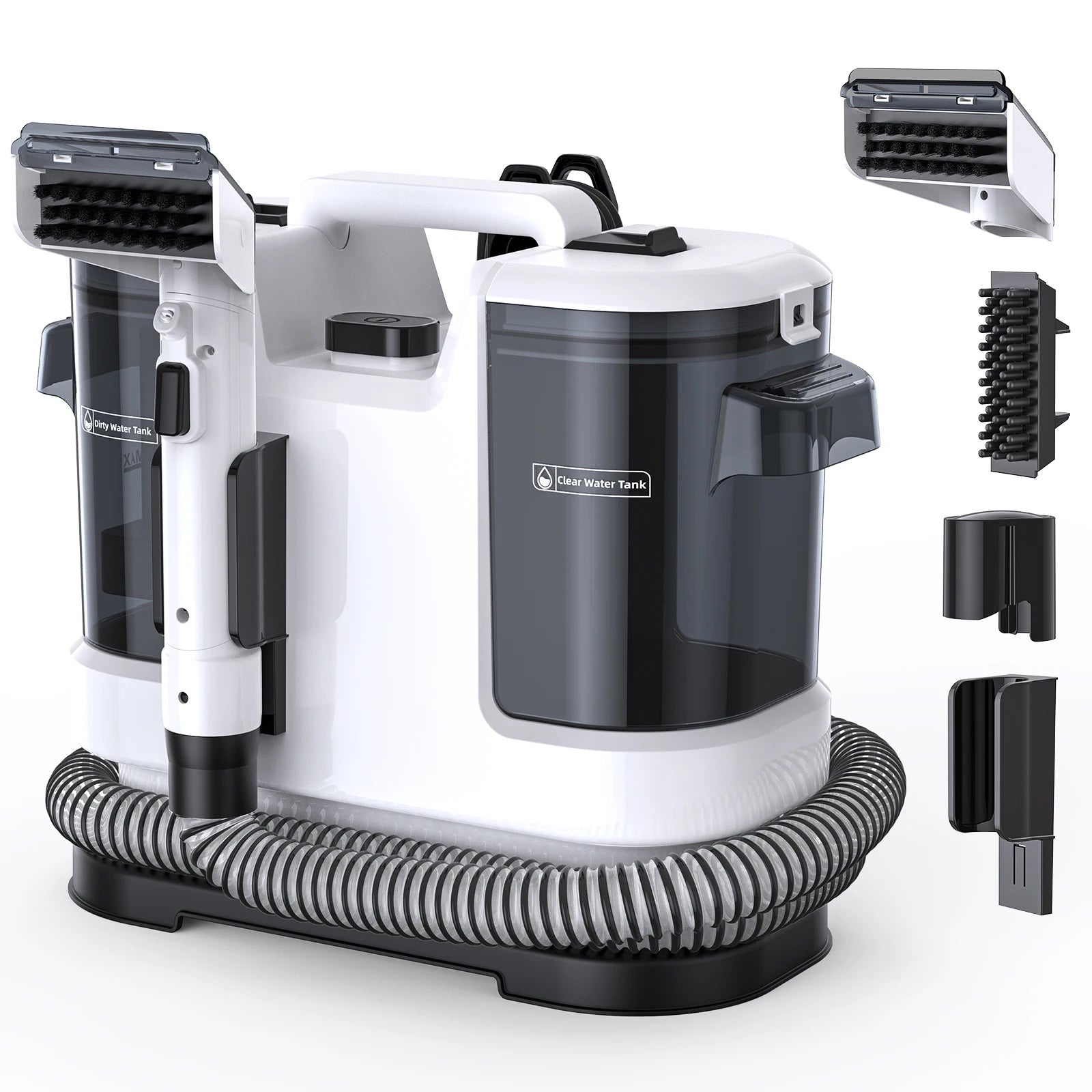Lubluelu V6 Powerful Carpet Cleaner Powerful Cleaning Machine Spot Steam For Sofa Curtain  Wet Fabric w/ 1.75L Dual Tanks
