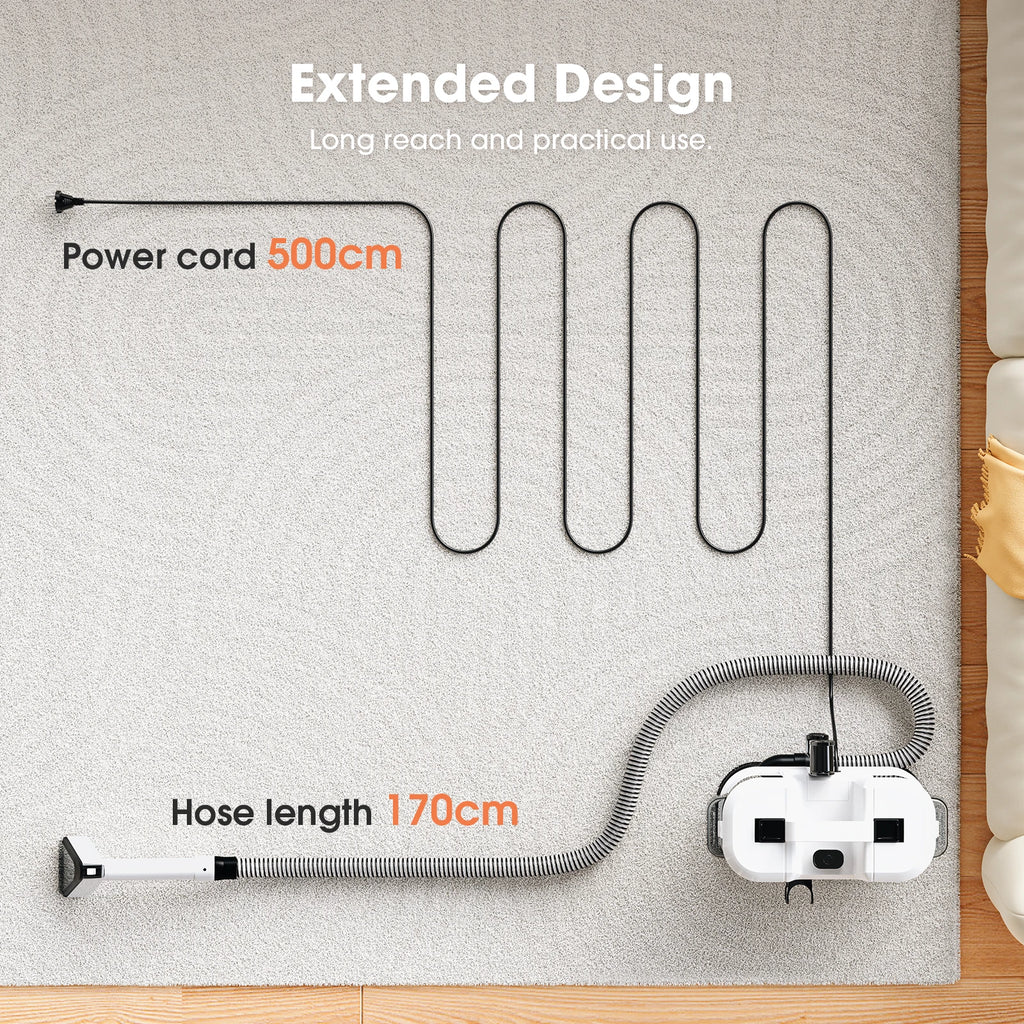 Lubluelu V6 Powerful Carpet Cleaner Powerful Cleaning Machine Spot Steam For Sofa Curtain  Wet Fabric w/ 1.75L Dual Tanks