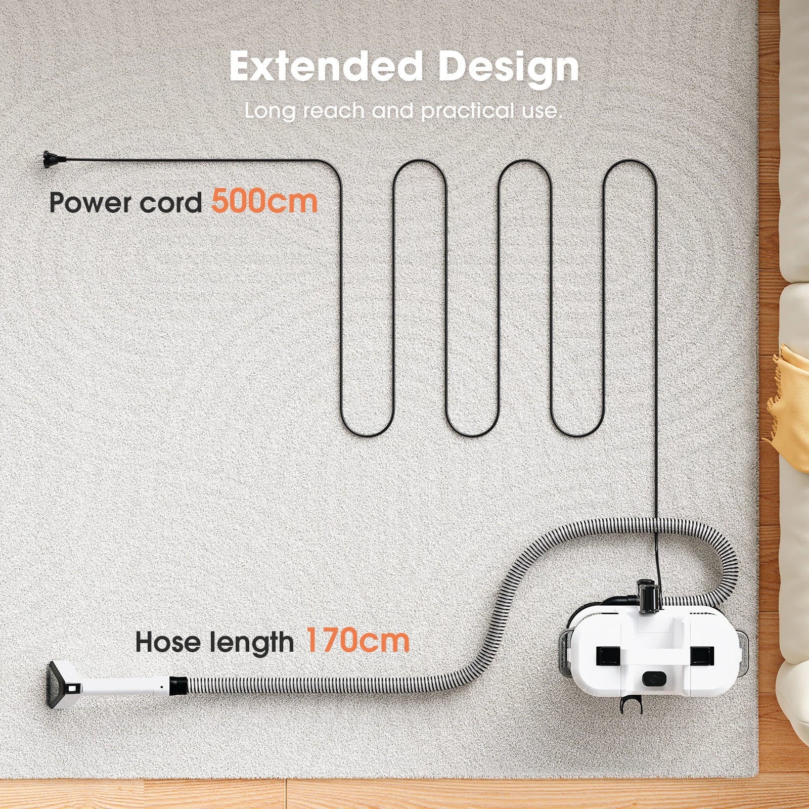 Lubluelu V6 Powerful Carpet Cleaner Powerful Cleaning Machine Spot Steam For Sofa Curtain  Wet Fabric w/ 1.75L Dual Tanks